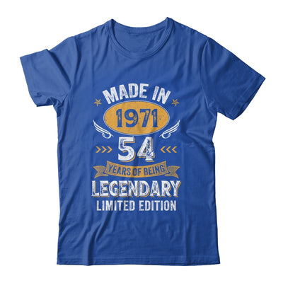 Vintage Made In 1971 54 Years Old 54th Birthday Men Women Shirt & Hoodie | teecentury
