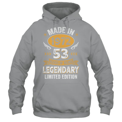 Vintage Made In 1972 53 Years Old 53rd Birthday Men Women Shirt & Hoodie | teecentury