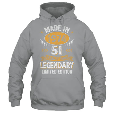 Vintage Made In 1974 51 Years Old 51st Birthday Men Women Shirt & Hoodie | teecentury