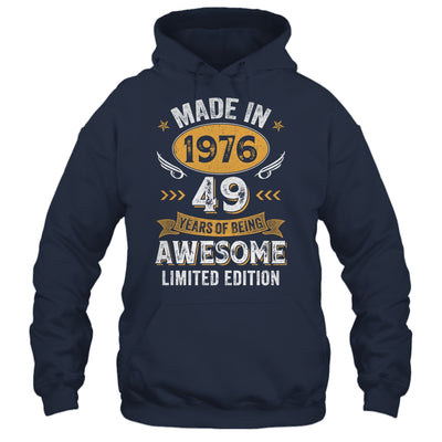Vintage Made In 1976 49 Years Old 49th Birthday Men Women Shirt & Hoodie | teecentury