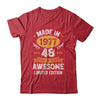 Vintage Made In 1977 48 Years Old 48th Birthday Men Women Shirt & Hoodie | teecentury