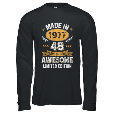 Vintage Made In 1977 48 Years Old 48th Birthday Men Women Shirt & Hoodie | teecentury