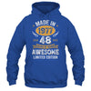 Vintage Made In 1977 48 Years Old 48th Birthday Men Women Shirt & Hoodie | teecentury
