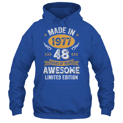Vintage Made In 1977 48 Years Old 48th Birthday Men Women Shirt & Hoodie | teecentury