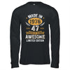 Vintage Made In 1978 47 Years Old 47th Birthday Men Women Shirt & Hoodie | teecentury