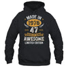 Vintage Made In 1978 47 Years Old 47th Birthday Men Women Shirt & Hoodie | teecentury