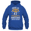 Vintage Made In 1978 47 Years Old 47th Birthday Men Women Shirt & Hoodie | teecentury
