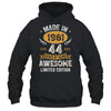 Vintage Made In 1981 44 Years Old 44th Birthday Men Women Shirt & Hoodie | teecentury