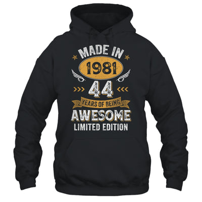 Vintage Made In 1981 44 Years Old 44th Birthday Men Women Shirt & Hoodie | teecentury