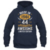 Vintage Made In 1981 44 Years Old 44th Birthday Men Women Shirt & Hoodie | teecentury
