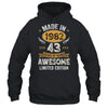 Vintage Made In 1982 43 Years Old 43rd Birthday Men Women Shirt & Hoodie | teecentury