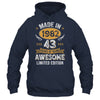 Vintage Made In 1982 43 Years Old 43rd Birthday Men Women Shirt & Hoodie | teecentury