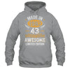 Vintage Made In 1982 43 Years Old 43rd Birthday Men Women Shirt & Hoodie | teecentury