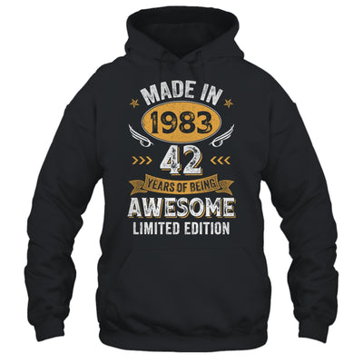 Vintage Made In 1983 42 Years Old 42nd Birthday Men Women Shirt & Hoodie | teecentury