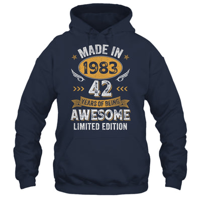 Vintage Made In 1983 42 Years Old 42nd Birthday Men Women Shirt & Hoodie | teecentury