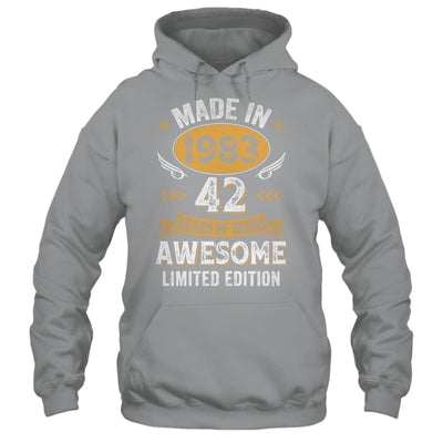 Vintage Made In 1983 42 Years Old 42nd Birthday Men Women Shirt & Hoodie | teecentury