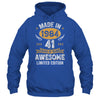 Vintage Made In 1984 41 Years Old 41st Birthday Men Women Shirt & Hoodie | teecentury