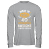 Vintage Made In 1985 40 Years Old 40th Birthday Men Women Shirt & Hoodie | teecentury