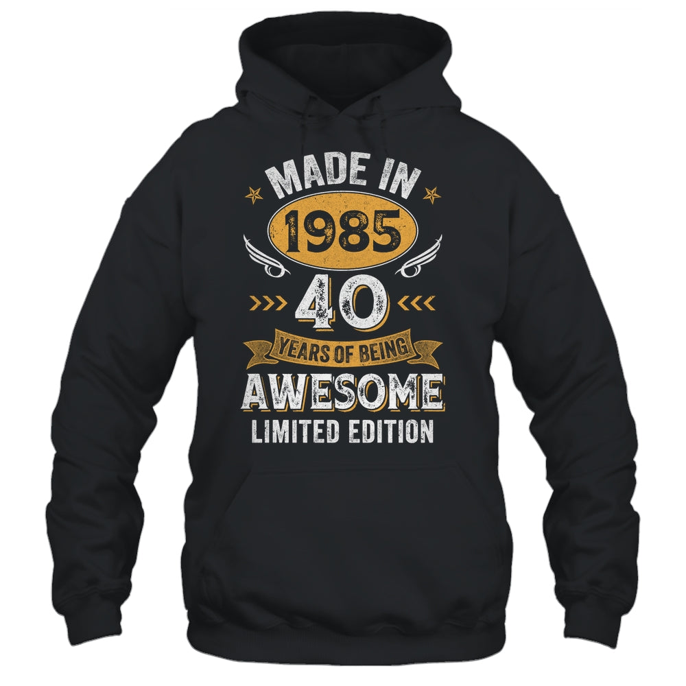 Vintage Made In 1985 40 Years Old 40th Birthday Men Women Shirt & Hoodie | teecentury