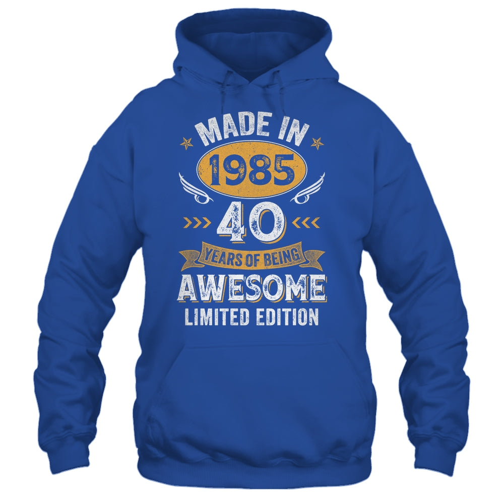 Vintage Made In 1985 40 Years Old 40th Birthday Men Women Shirt & Hoodie | teecentury