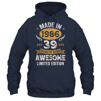 Vintage Made In 1986 39 Years Old 39th Birthday Men Women Shirt & Hoodie | teecentury