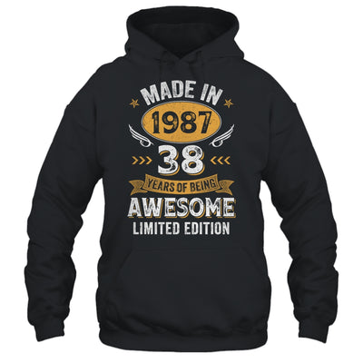 Vintage Made In 1987 38 Years Old 38th Birthday Men Women Shirt & Hoodie | teecentury