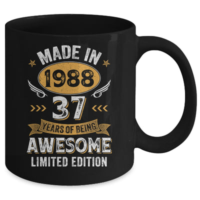 Vintage Made In 1988 37 Years Old 37th Birthday Men Women Mug | teecentury