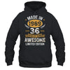 Vintage Made In 1989 36 Years Old 36th Birthday Men Women Shirt & Hoodie | teecentury