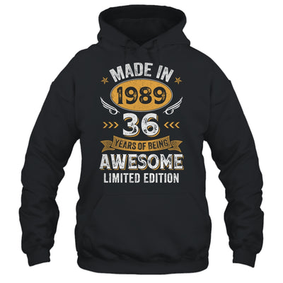 Vintage Made In 1989 36 Years Old 36th Birthday Men Women Shirt & Hoodie | teecentury