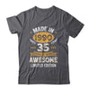 Vintage Made In 1990 35 Years Old 35th Birthday Men Women Shirt & Hoodie | teecentury