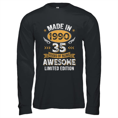 Vintage Made In 1990 35 Years Old 35th Birthday Men Women Shirt & Hoodie | teecentury