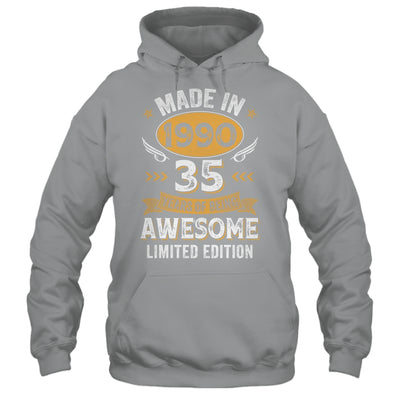 Vintage Made In 1990 35 Years Old 35th Birthday Men Women Shirt & Hoodie | teecentury