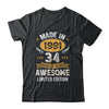 Vintage Made In 1991 34 Years Old 34th Birthday Men Women Shirt & Hoodie | teecentury