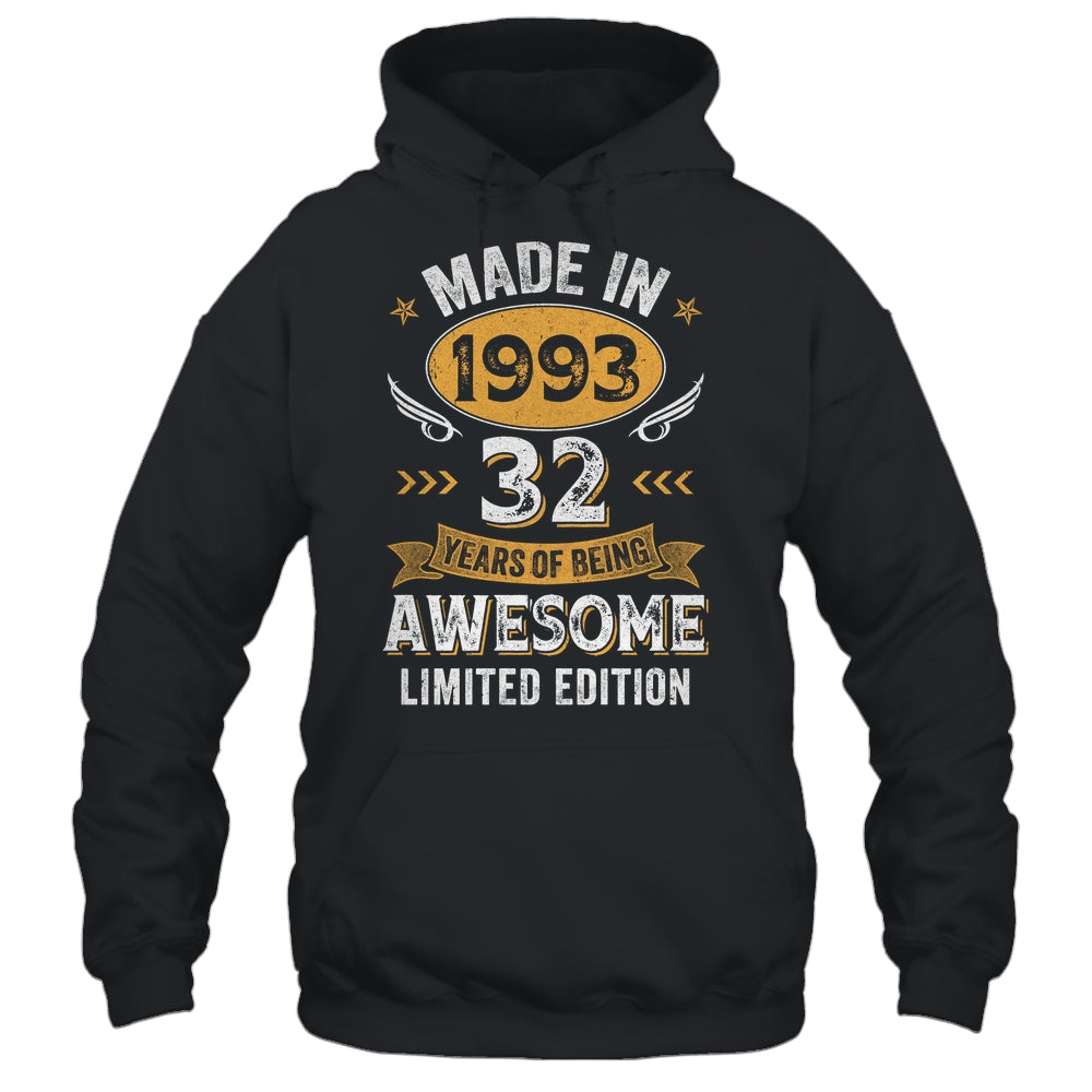 Vintage 1993 32 Years Old Birthday 32nd Birthday Men Women Shirt