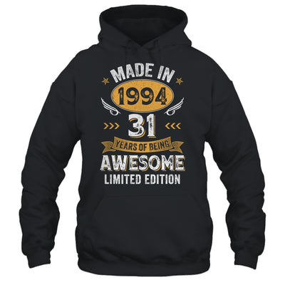 Vintage Made In 1994 31 Years Old 31st Birthday Men Women Shirt & Hoodie | teecentury