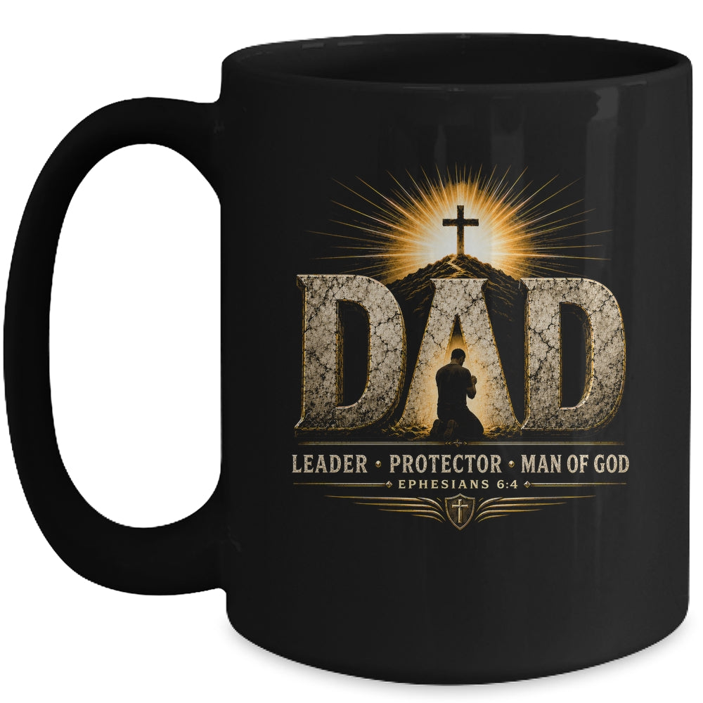 Vintage Man Of God Husband Dad Christian Dad Father'S Day Mug | teecentury