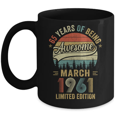 Vintage March 1961 65 Years Old 65th Birthday Men Women Mug | teecentury