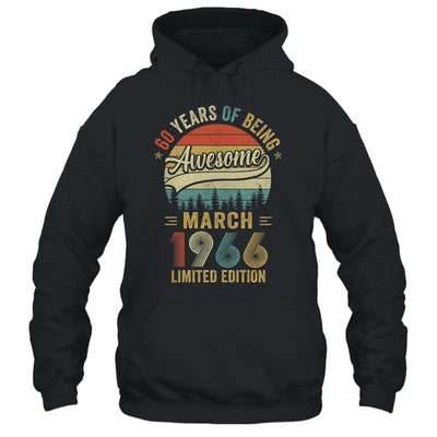 Vintage March 1966 60 Years Old 60th Birthday Men Women Shirt & Hoodie | teecentury