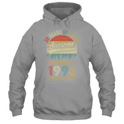 Vintage March 1996 30 Years Old 30th Birthday Men Women Shirt & Hoodie | teecentury