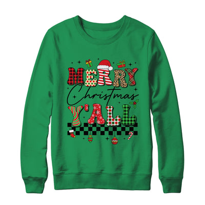 Vintage Merry Christmas Y'all Retro Christmas Women Girls Shirt & Sweatshirt | teecentury
