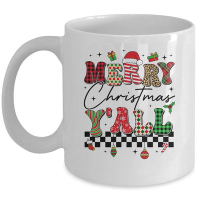 Vintage Merry Christmas Y'all Retro Christmas Women Girls Mug | teecentury