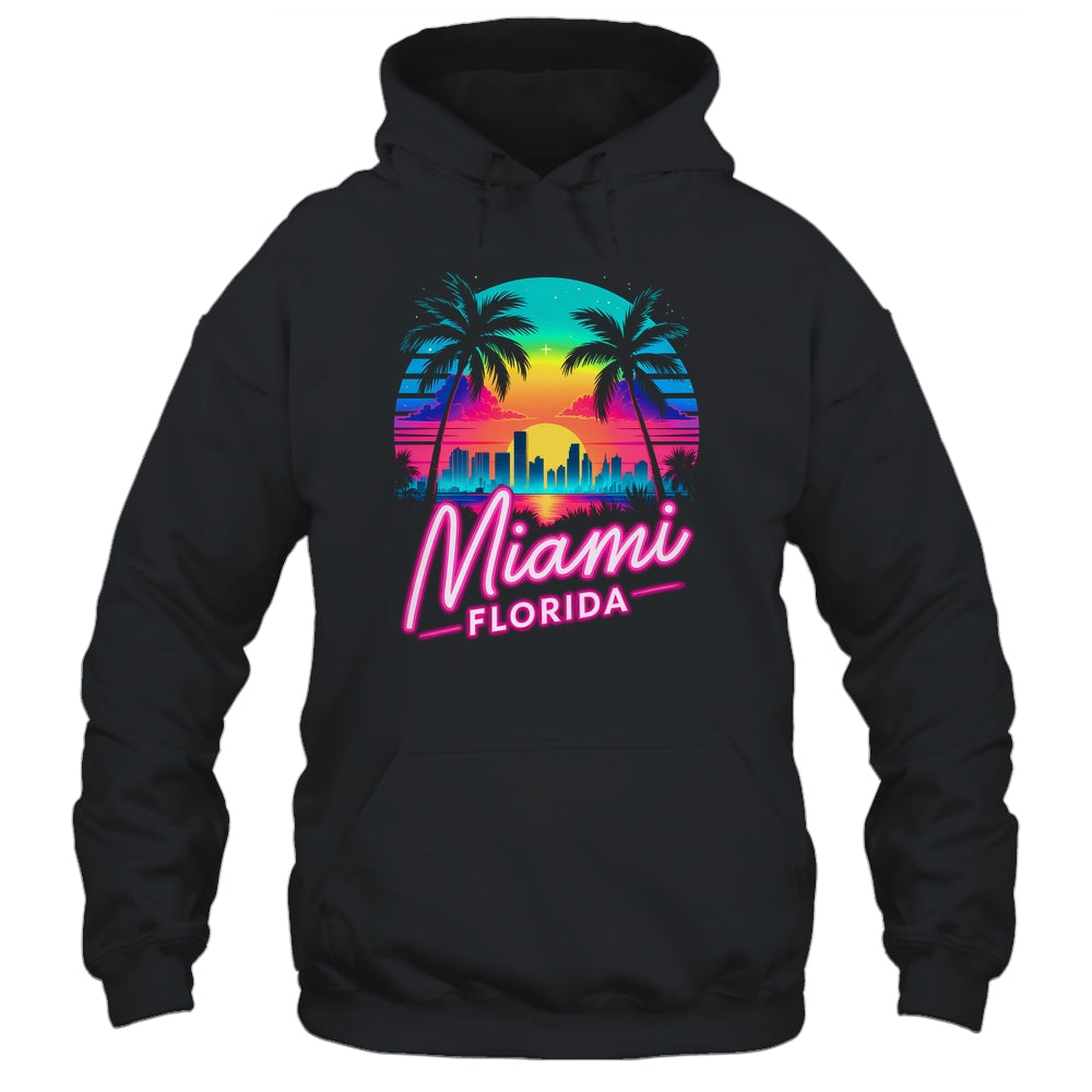 Vintage Miami Beach Retro City Florida Vacation Sunset Shirt & Tank Top | teecentury