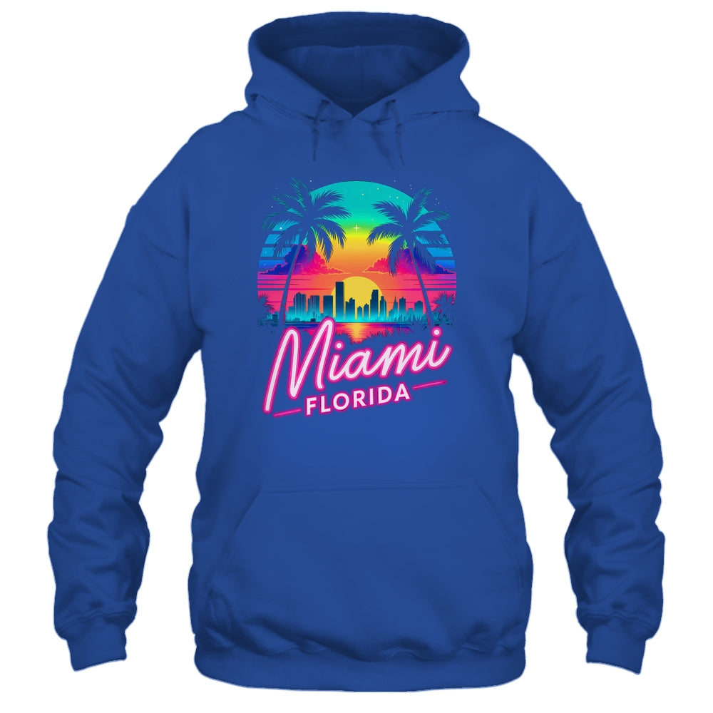 Vintage Miami Beach Retro City Florida Vacation Sunset Shirt & Tank Top | teecentury