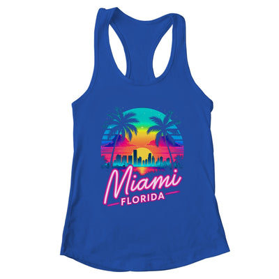 Vintage Miami Beach Retro City Florida Vacation Sunset Shirt & Tank Top | teecentury