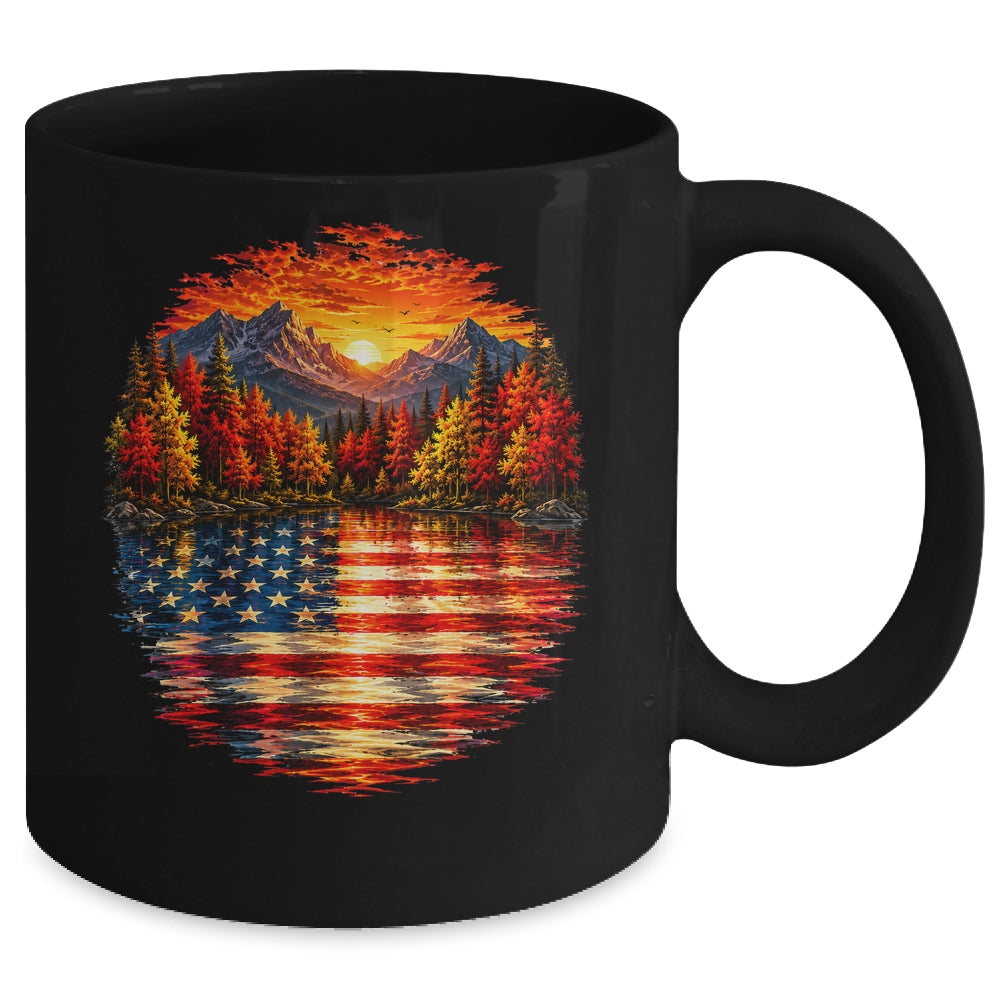 Vintage Nature Lake Reflection Forest Trees Outdoor Wildlife Mug | teecentury