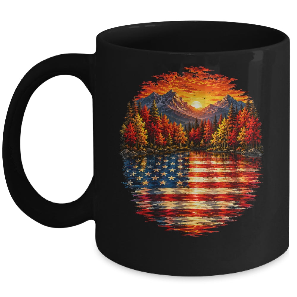 Vintage Nature Lake Reflection Forest Trees Outdoor Wildlife Mug | teecentury
