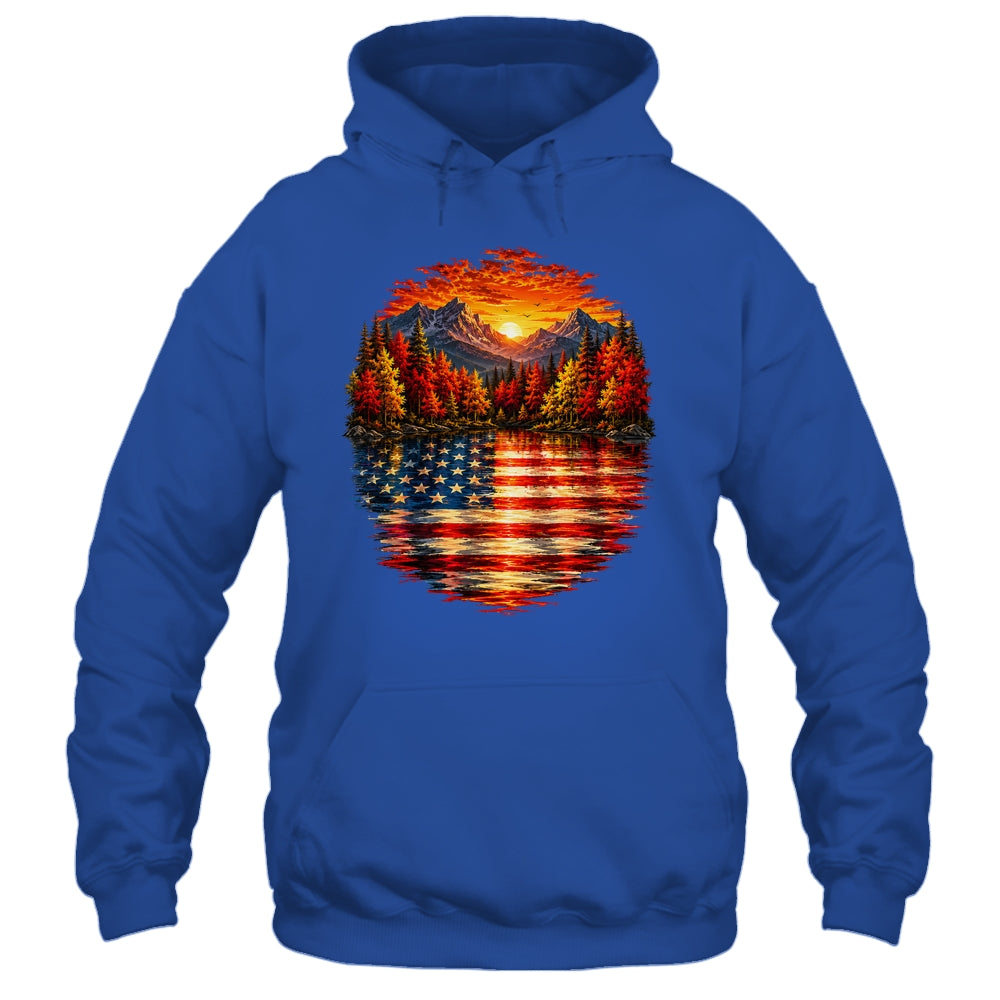 Vintage Nature Lake Reflection Forest Trees Outdoor Wildlife Shirt & Tank Top | teecentury