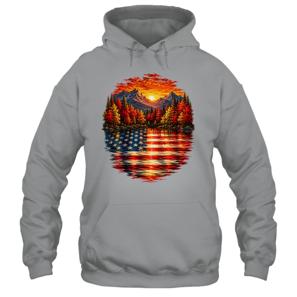 Vintage Nature Lake Reflection Forest Trees Outdoor Wildlife Shirt & Tank Top | teecentury