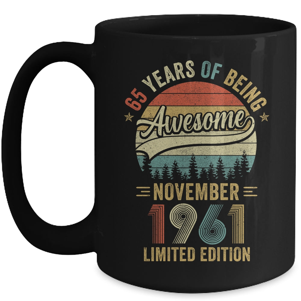 Vintage November 1961 65 Years Old 65th Birthday Men Women Mug | teecentury