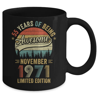 Vintage November 1971 55 Years Old 55th Birthday Men Women Mug | teecentury